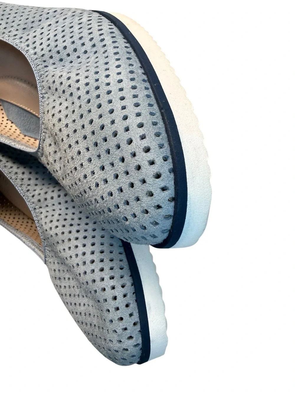 Bella Comforto Perforated Suede Wedge Slip-On Women’s Shoes - EU Size 39